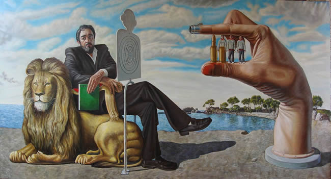 oil paintings by Agim Meta, surrealist painting